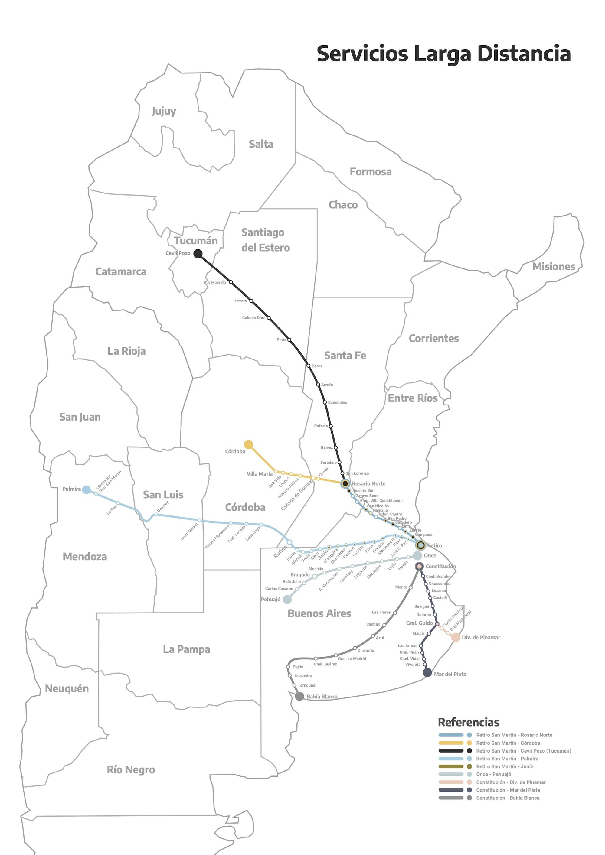 Trains in Argentina Travel Large distance