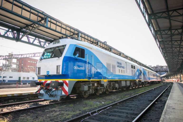 Trains in Argentina travel large distance