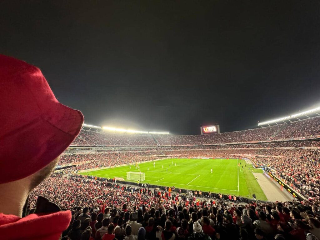 Glenn at a River Plate football match