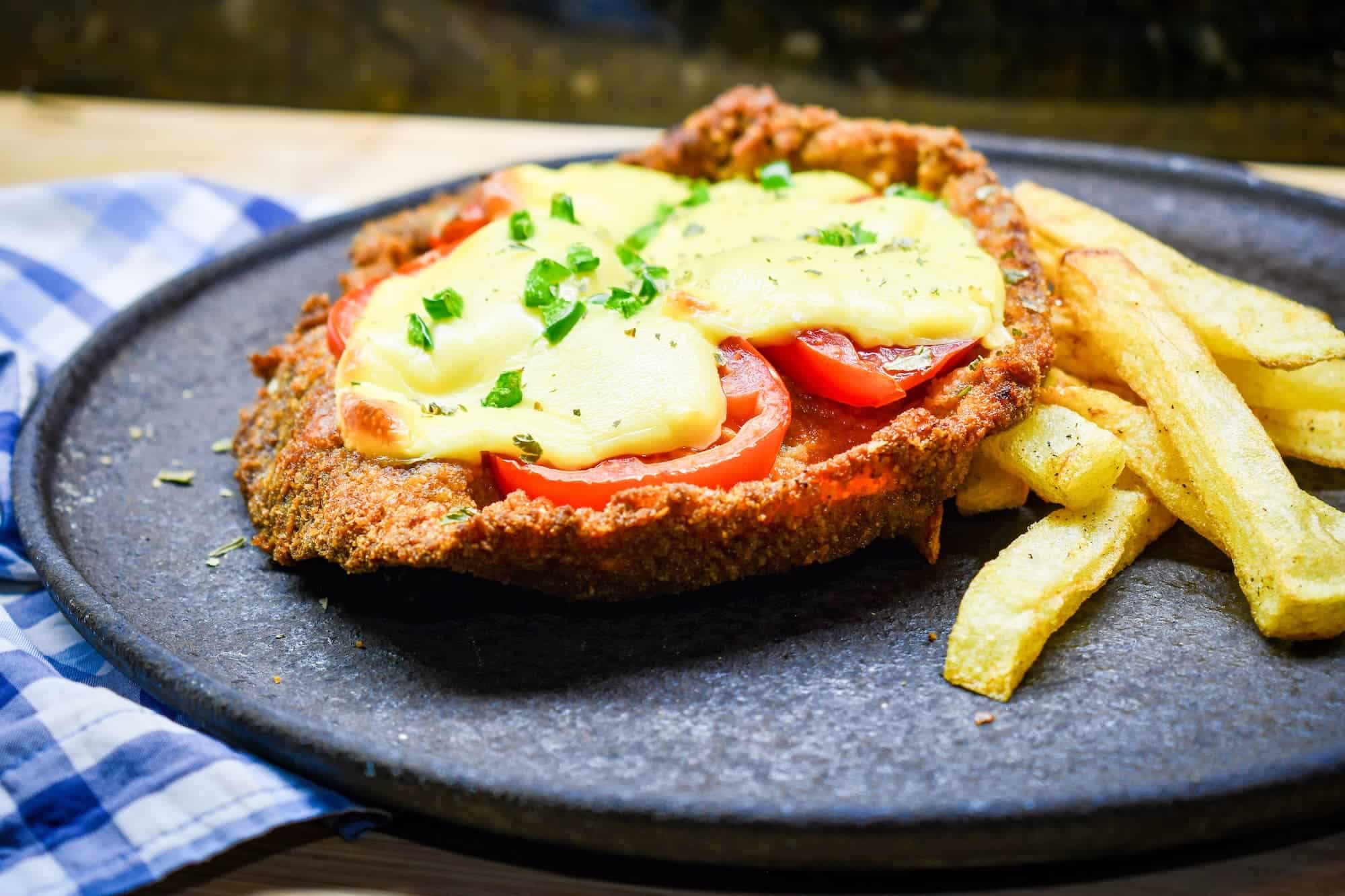 Milanesa with fries Food in Argentina