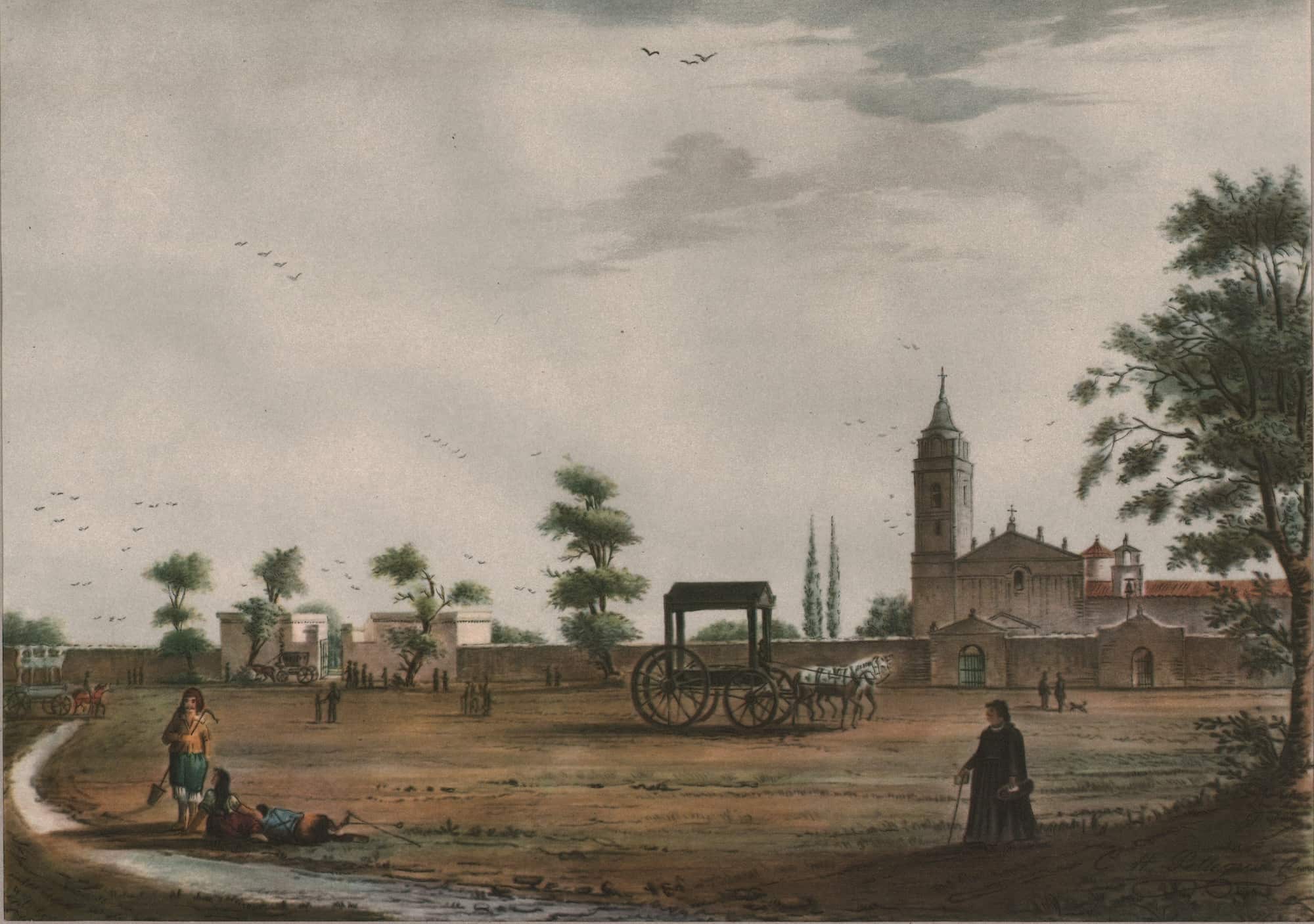 Cemitério da Recoleta em 1841