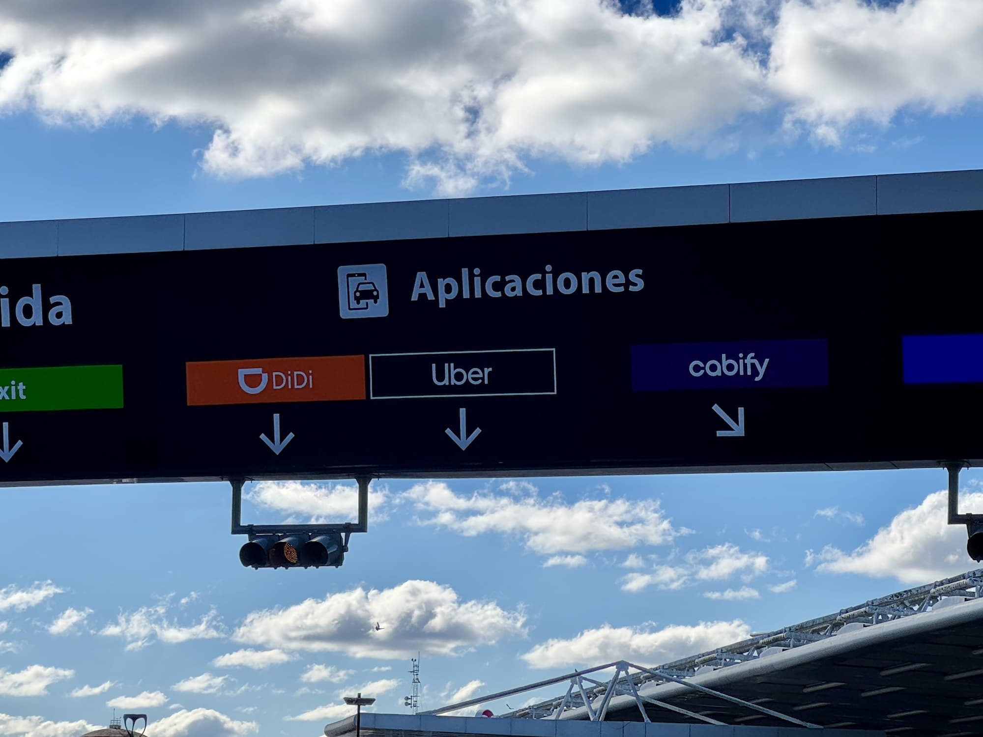 Pickup point Uber Cabify at Ezeiza airport buenos aires